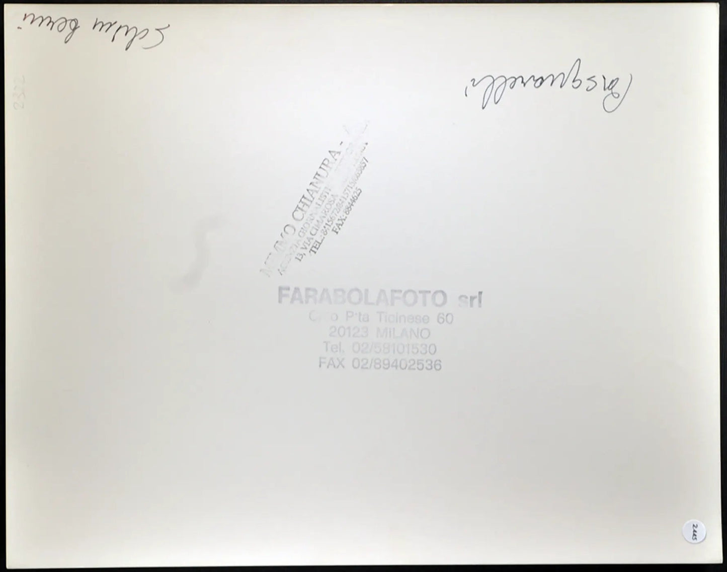 Pasquarelli e Schimberni anni 90 Ft 2445 - Stampa 24x30 cm - Farabola Stampa ai sali d'argento