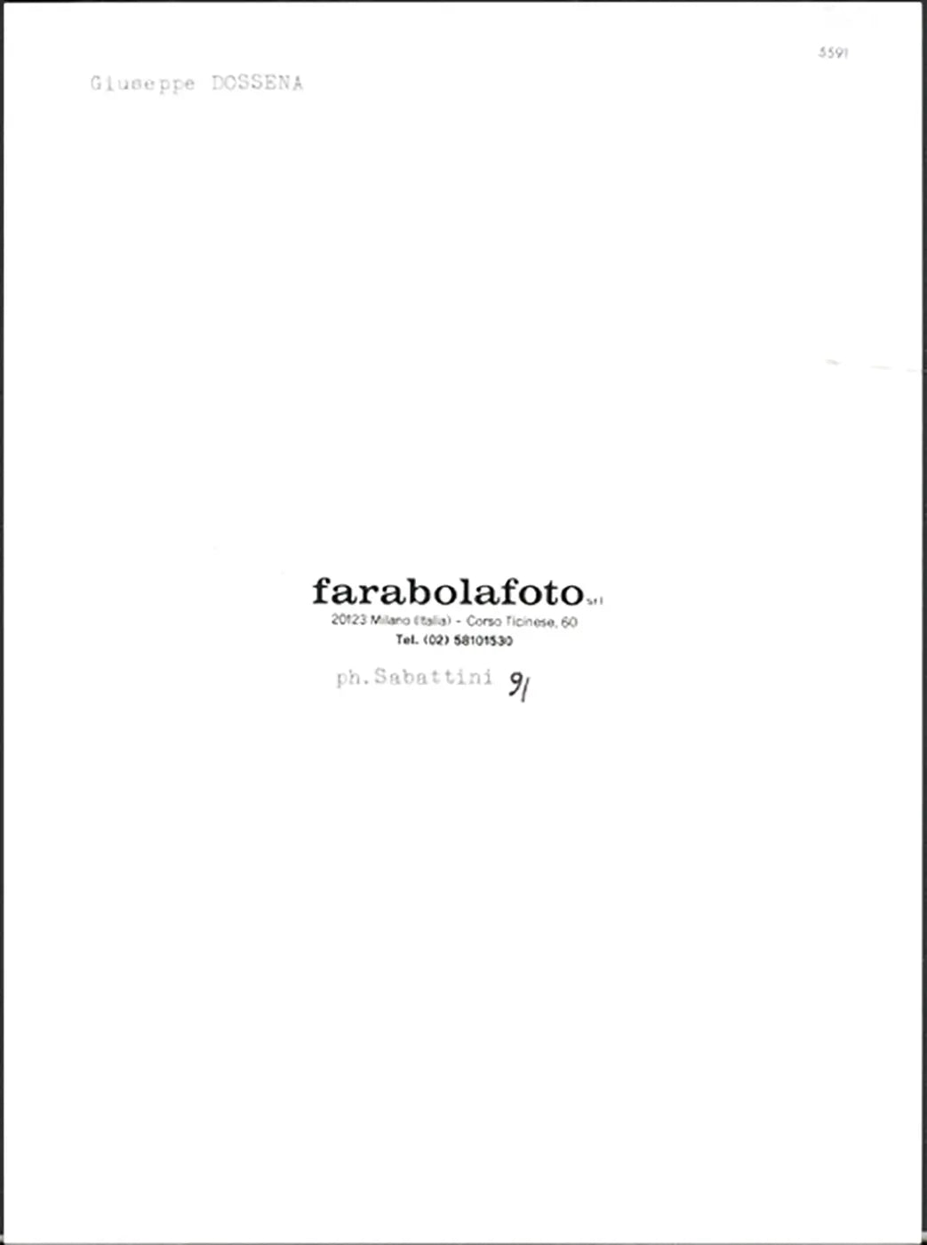 Perugia Giuseppe Dossena 1991 Ft 5591 - Stampa 24x18 cm - Farabola Stampa ai sali d'argento