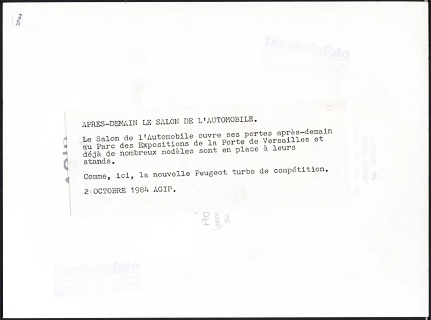 Peugeot Quasar Salone Auto Parigi 1984 Ft 37164 - Stampa 24x18 cm - Farabola Stampa ai sali d'argento