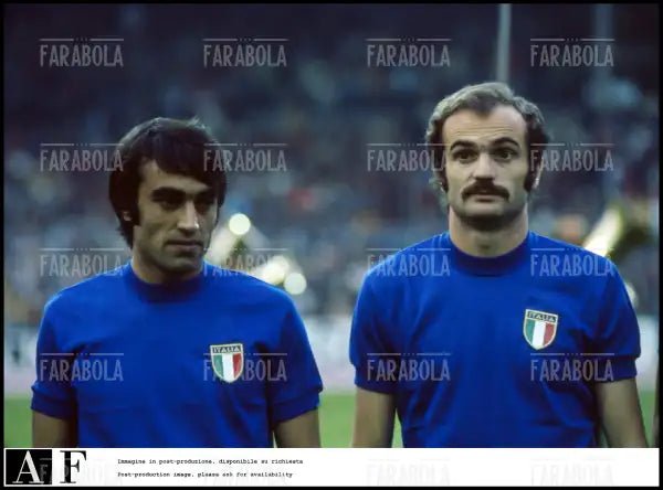 Pietro Anastasi e Sandro Mazzola, Mondiali di calcio in Germania Ovest, 1974 - Farabola Immagine digitale
