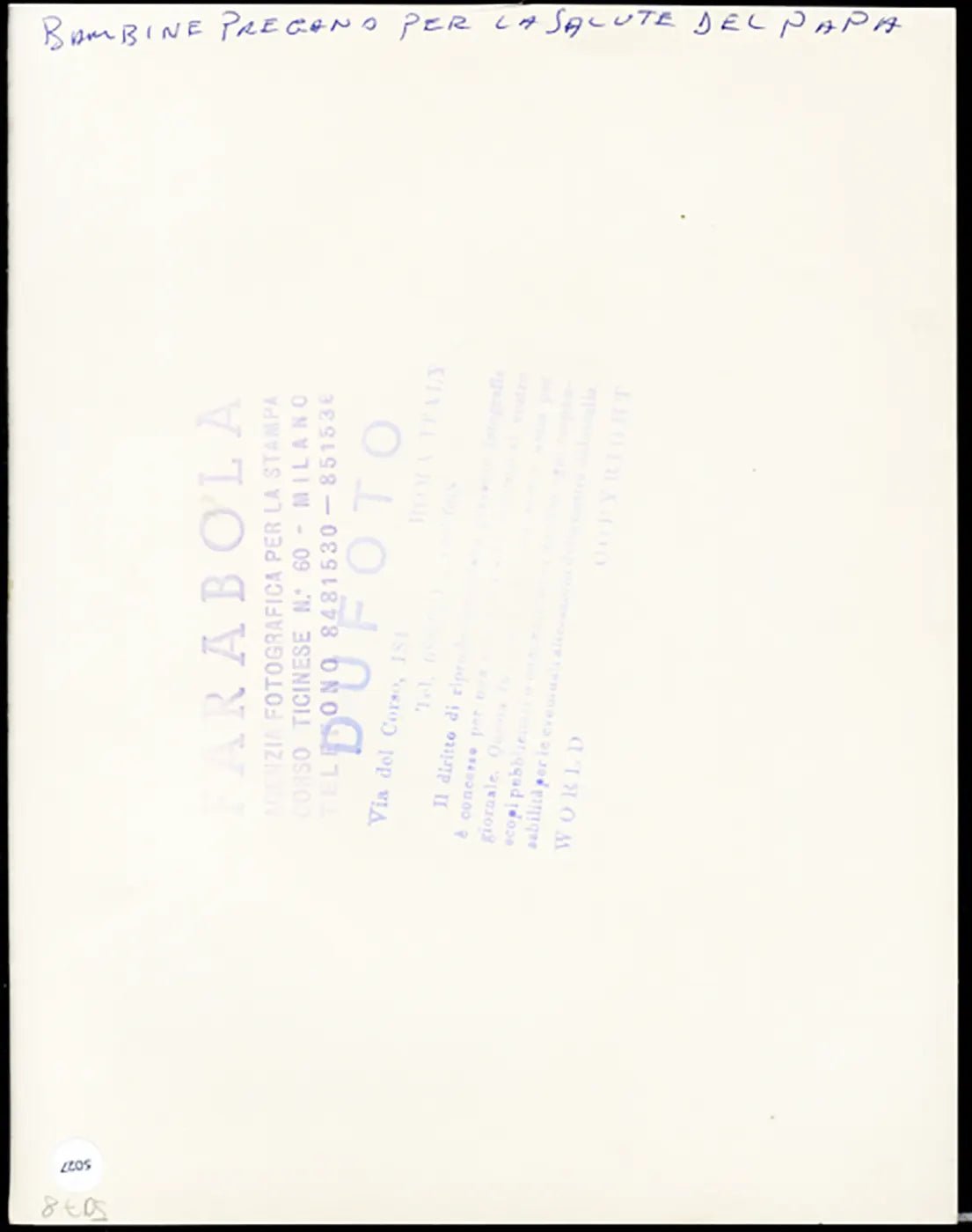 Preghiere per il papa in San Pietro 1967 Ft 5027 - Stampa 24x18 cm - Farabola Stampa ai sali d'argento