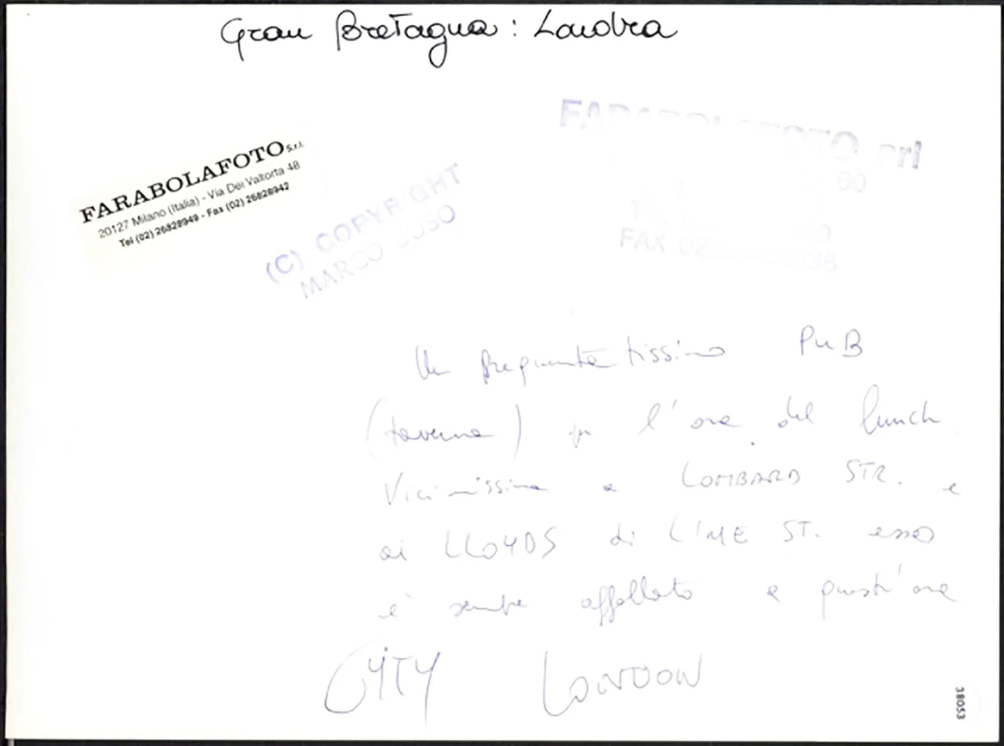 Pub in Lombard Street Londra anni 90 Ft 38053 - Stampa 24x18 cm - Farabola Stampa ai sali d'argento