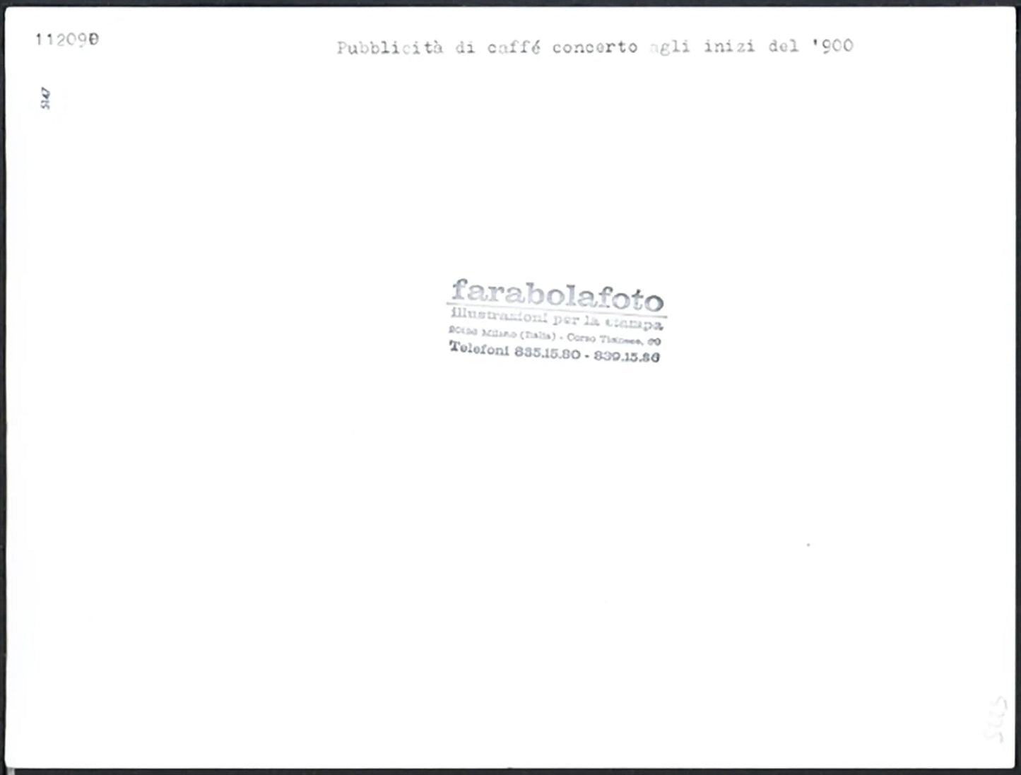 Pubblicità Caffè Concerto primo 900 Ft 5147 - Stampa 24x18 cm - Farabola Stampa ai sali d'argento (anni 90)