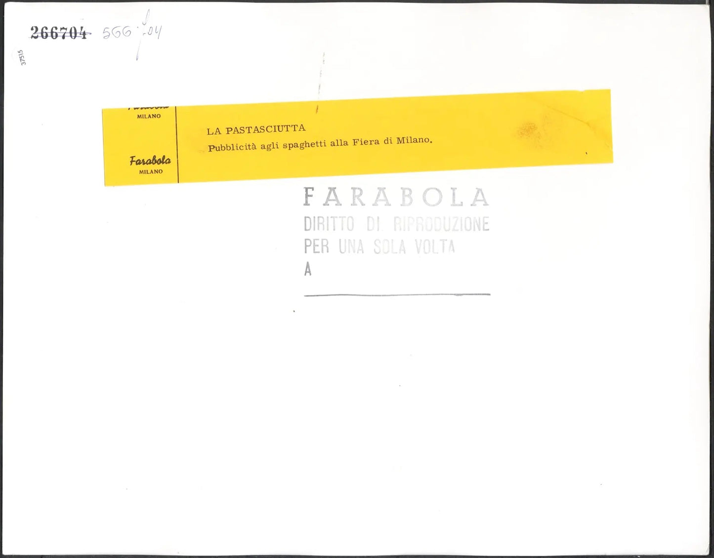Pubblicità degli spaghetti anni 50 Ft 37515 - Stampa 24x30 cm - Farabola Stampa ai sali d'argento
