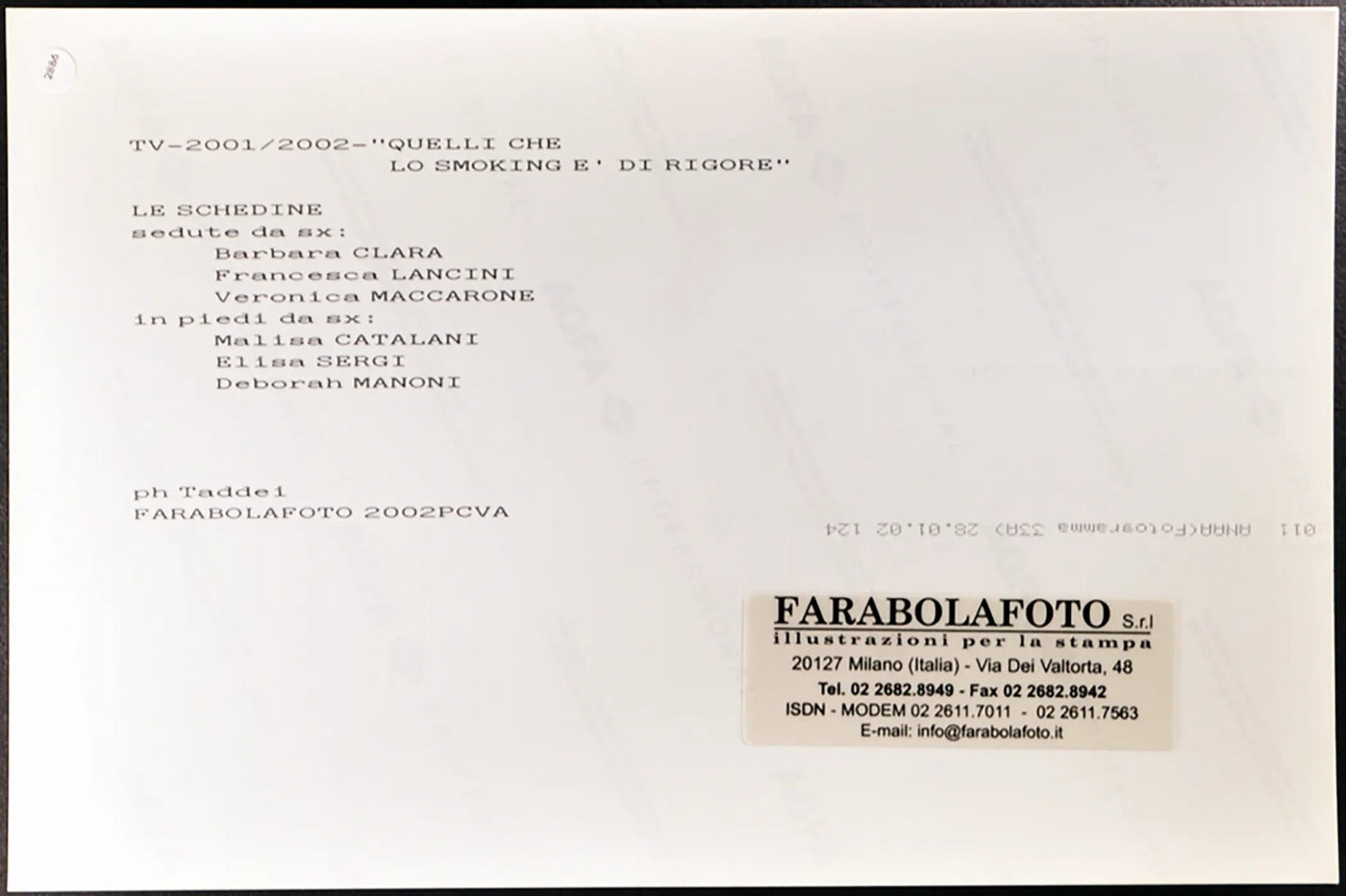 Quelli che il calcio 2001 Ft 2886 - Stampa 20x30 cm - Farabola Stampa digitale