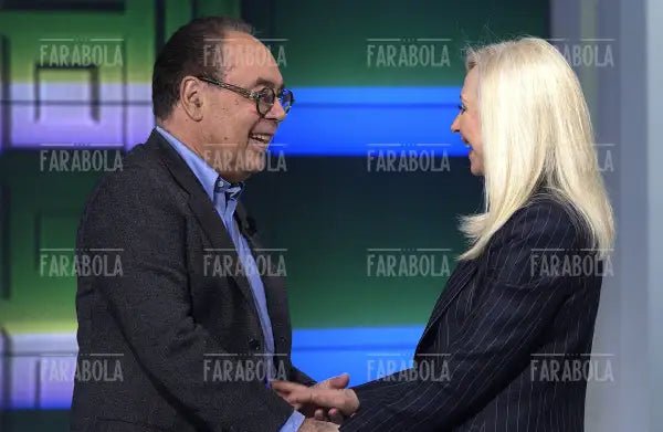 Raffaella Carrà e Gianni Boncompagni, Porta a Porta, 2002 - Farabola Immagine digitale