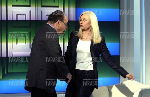 Raffaella Carrà e Gianni Boncompagni, Porta a Porta, 2002 - Farabola Immagine digitale