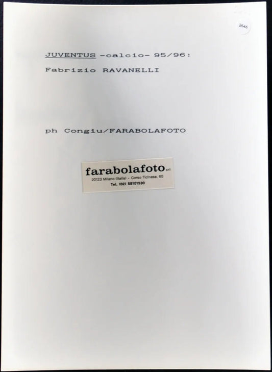 Ravanelli Juventus 1995-1996 Ft 2646 - Stampa 24x18 cm - Farabola Stampa ai sali d'argento