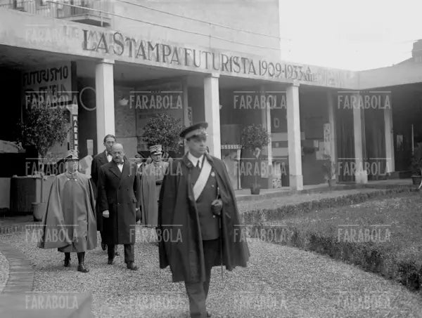 Re Vittorio Emanuele e Marinetti, 1933 - Farabola Immagine digitale