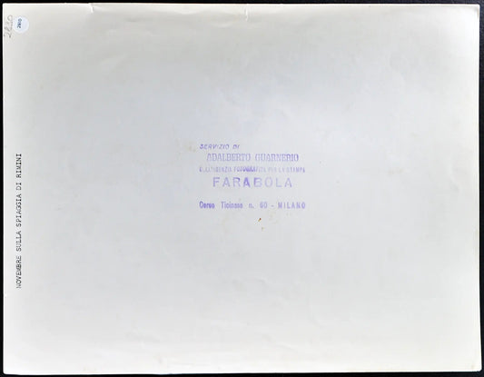 Rimini Spiaggia a novembre Ft 2810 - Stampa 21x27 cm - Farabola Stampa ai sali d'argento