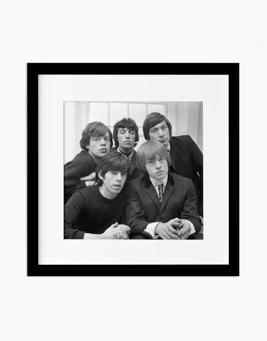 Rolling Stones, 1964 — stampa fine art con cornice nera