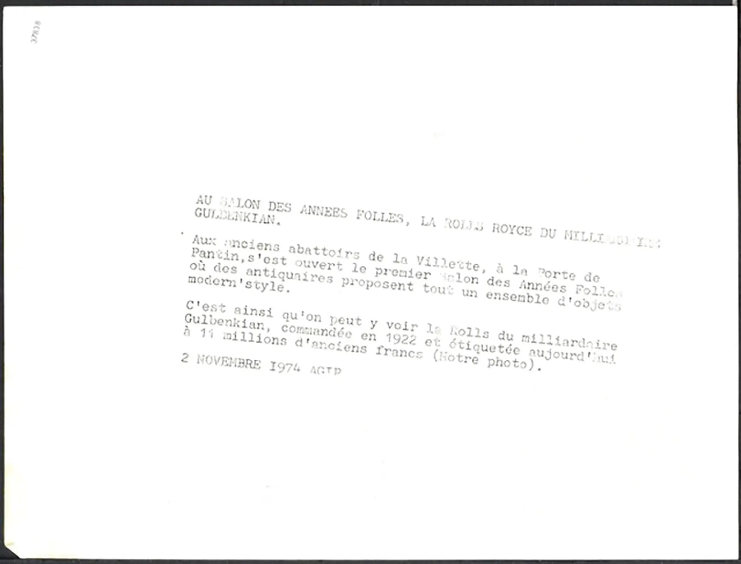 Rolls Royce di Gulbenkian 1974 Ft 37838 - Stampa 24x18 cm - Farabola Stampa ai sali d'argento