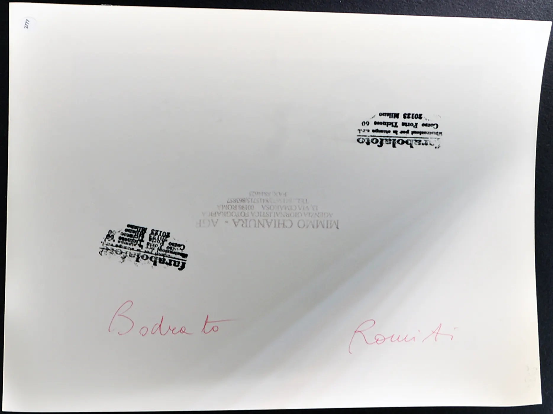 Romiti e Bodrato anni 90 Ft 2777 - Stampa 24x30 cm - Farabola Stampa ai sali d'argento