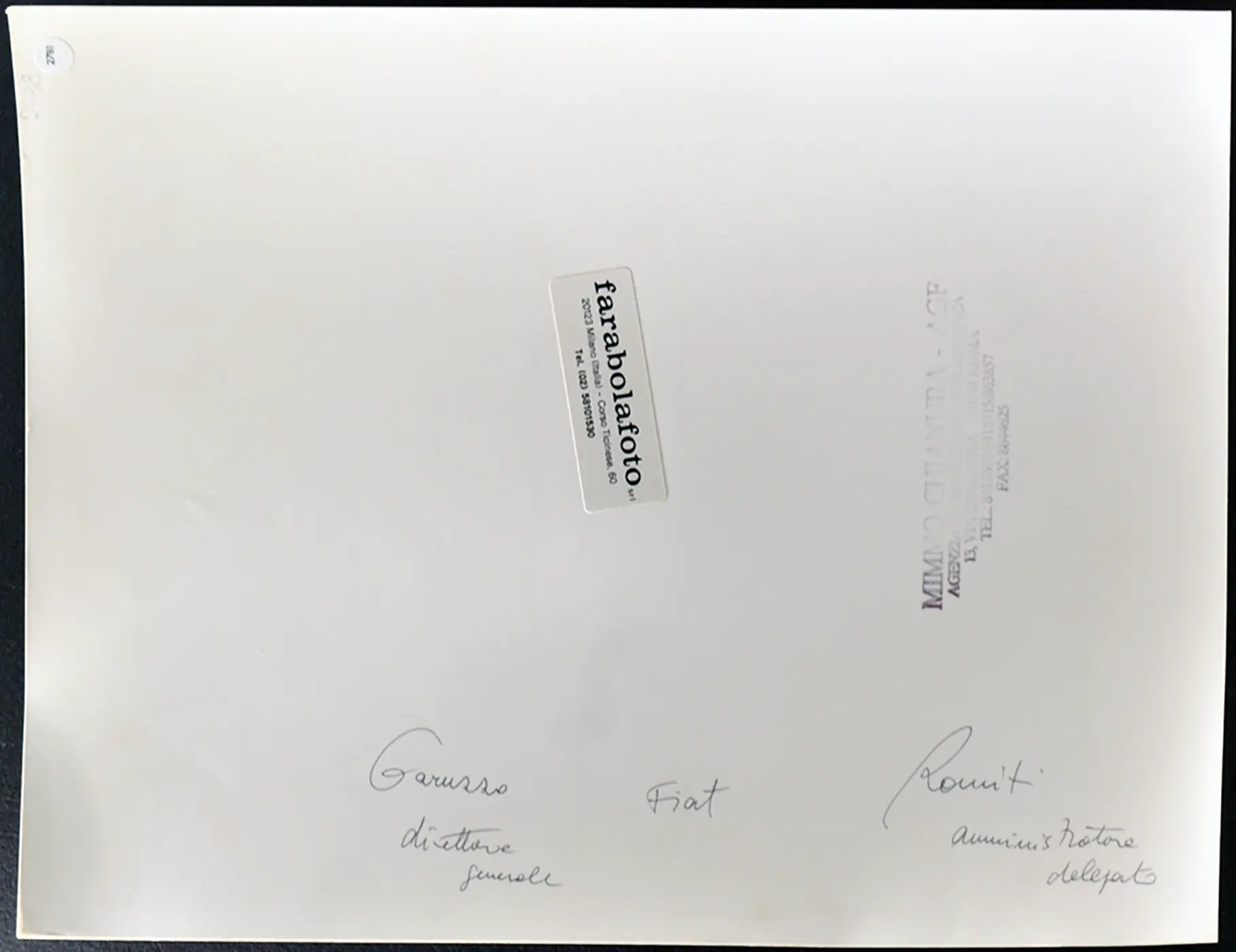 Romiti e Garuzzo anni 90 Ft 2781 - Stampa 24x30 cm - Farabola Stampa ai sali d'argento