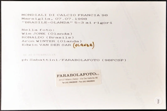 Ronaldo Mondiali Francia 98 Ft 2972 - Stampa 20x15 cm - Farabola Stampa ai sali d'argento