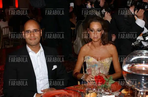 Saif El - Islam Gheddafi ed Elsi Stafford, Festival di Cannes, 2003 - Farabola Immagine digitale