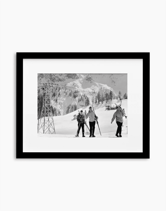 Sciatori a Courmayeur, anni 60 - Farabola WhiteWall App Product