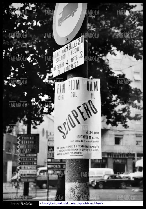 Sciopero dei metalmeccanici, Milano, 1969 - Farabola Immagine digitale
