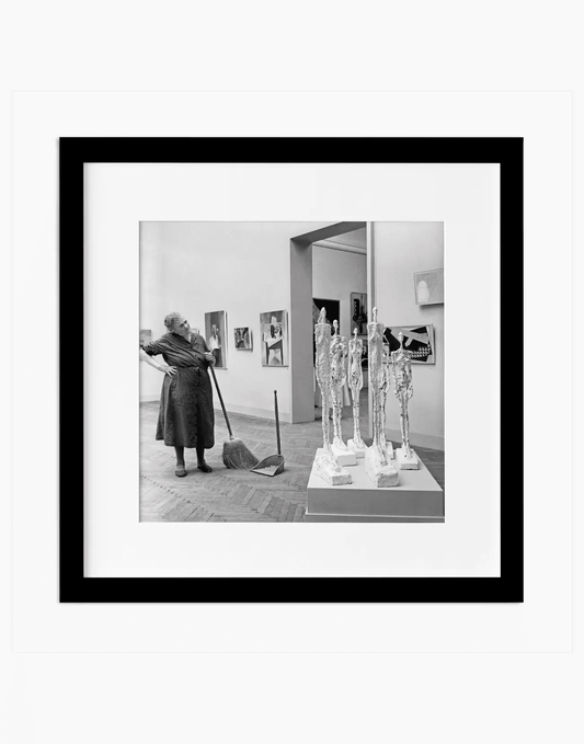Sculture di Alberto Giacometti, 1956 — stampa fine art con cornice nera