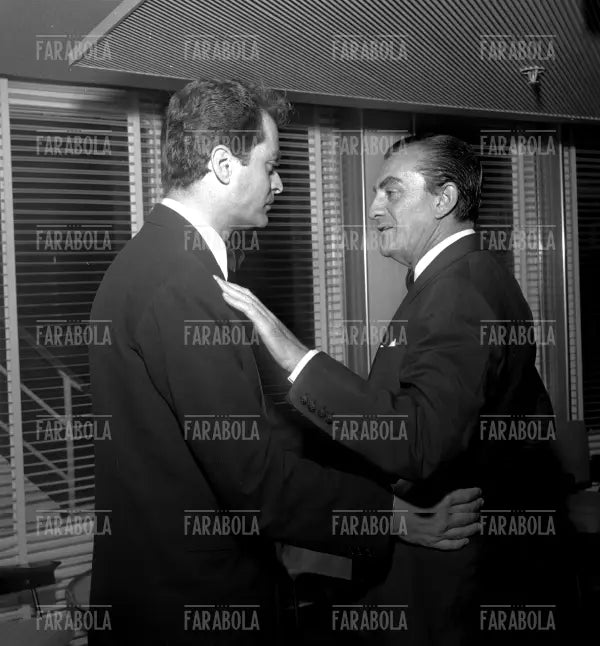 Sergio Fantoni e Luchino Visconti, Festival di Venezia, 1960 - Farabola Immagine digitale