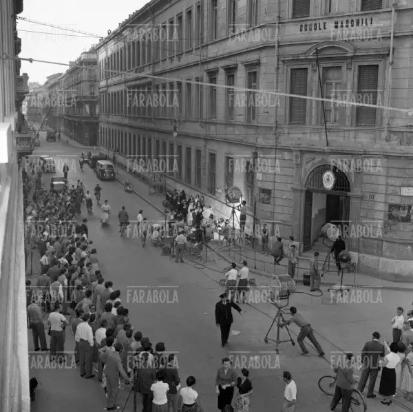 Set del film Scuola elementare, 1954 - Farabola Immagine digitale
