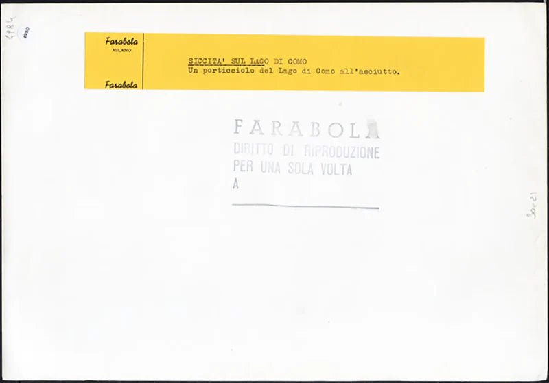 Siccità sul Lago di Como anni 60 Ft 4980 - Stampa 20x30 cm - Farabola Stampa ai sali d'argento