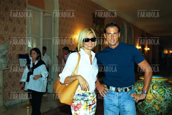 Stefano Bettarini e Simona Ventura, Miss Italia, 1999 - Farabola Immagine digitale