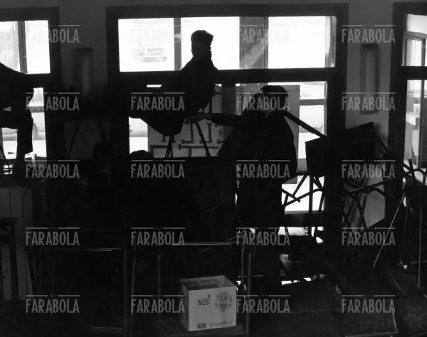 Studenti durante l'occupazione dell'Istituto Ettore Conti, Milano, 1968 - Farabola Immagine digitale