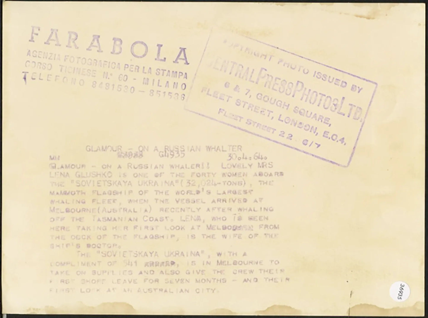 Sulla baleniera Sovetskaya Ukraina 1964 Ft 36935 - Stampa 20x15 cm - Farabola Stampa ai sali d'argento