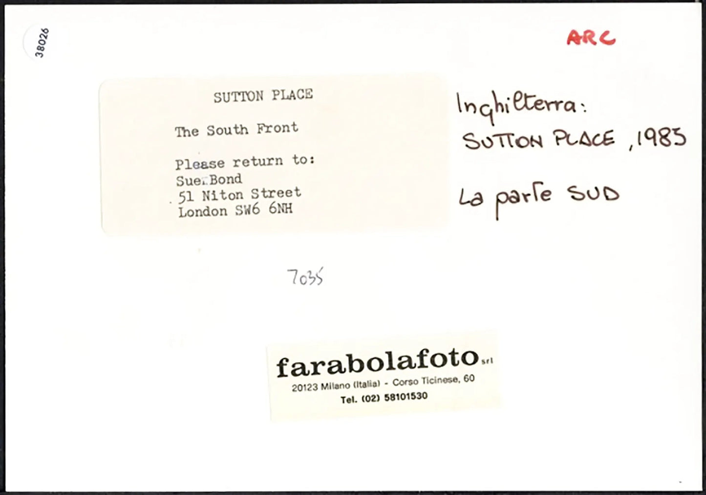 Sutton Place Londra 1985 Ft 38026 - Stampa 18x13 cm - Farabola Stampa ai sali d'argento