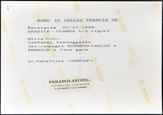 Taffarel Mondiali Francia 98 Ft 2977 - Stampa 20x15 cm - Farabola Stampa ai sali d'argento