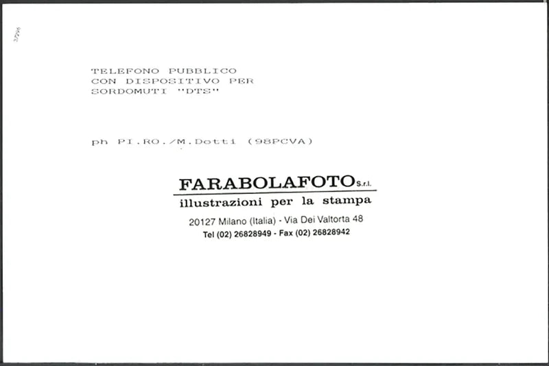 Telefono pubblico per sordomuti 1998 Ft 37296 - Stampa 18x27 cm - Farabola Stampa in digitale