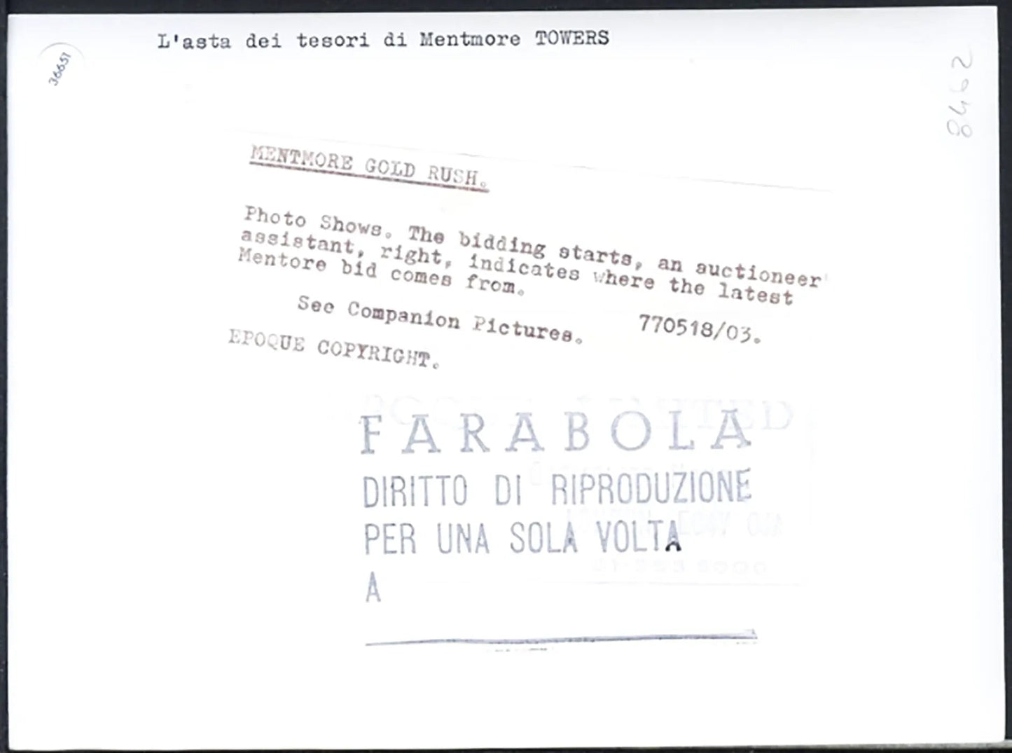 Tesori di Mentmore Towers all'asta 1977 Ft 36651 - Stampa 20x15 cm - Farabola Stampa ai sali d'argento