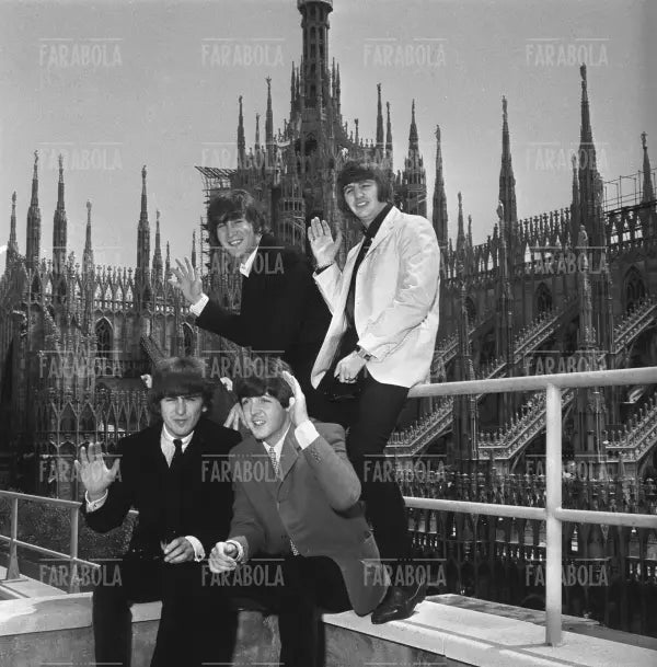 The Beatles al Duomo, Concerto dei Beatles, Milano, 1965 - Farabola Immagine digitale