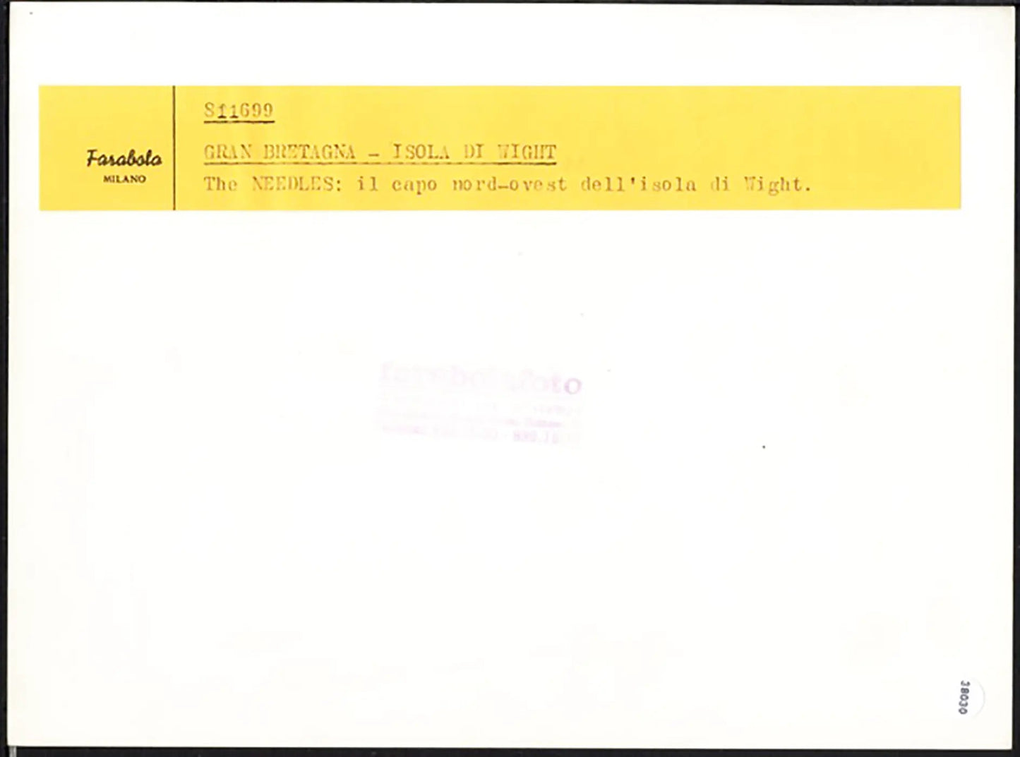 The Needles all'isola di Wight anni 60 Ft 38030 - Stampa 24x18 cm - Farabola Stampa ai sali d'argento