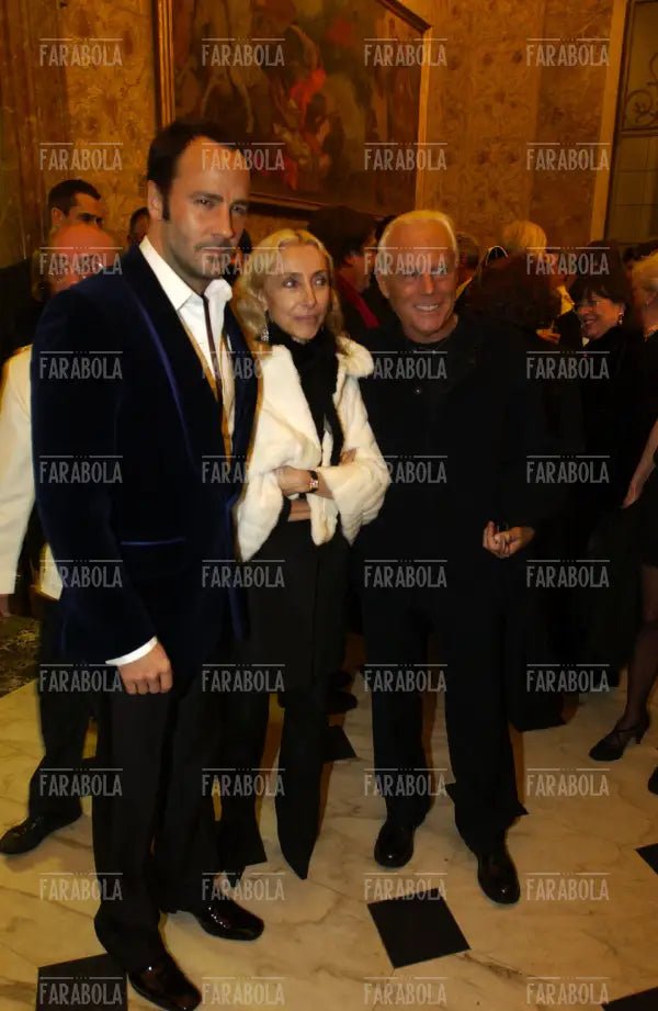 Tom Ford, Franca Sozzani e Giorgio Armani, Premio Giornalismo a Franca Sozzani, Milano, 2004 - Farabola Immagine digitale