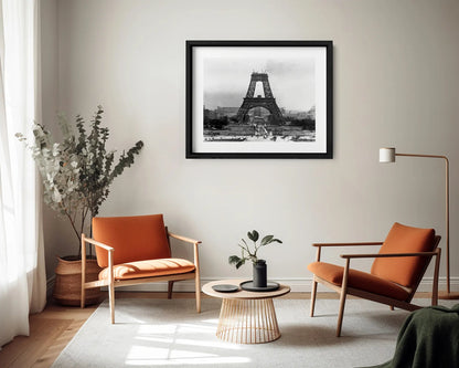 Torre Eiffel in costruzione, Parigi 1888 - Farabola Fotografia