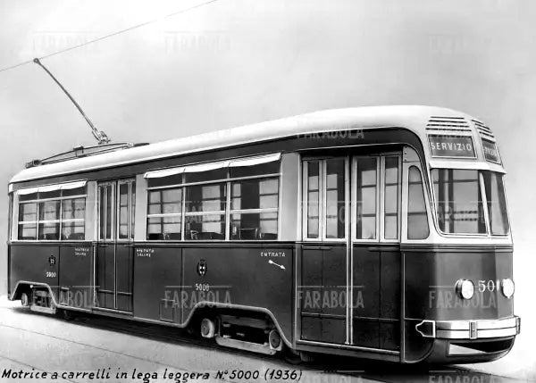 Tram a carelli in lega leggera, Milano, 1936 - Farabola Immagine digitale
