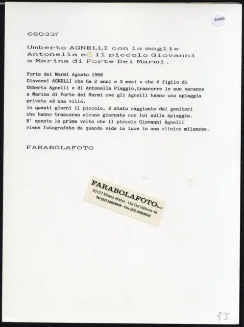 Umberto Agnelli a Forte dei Marmi 1966 Ft 35860 - Stampa 24x18 cm