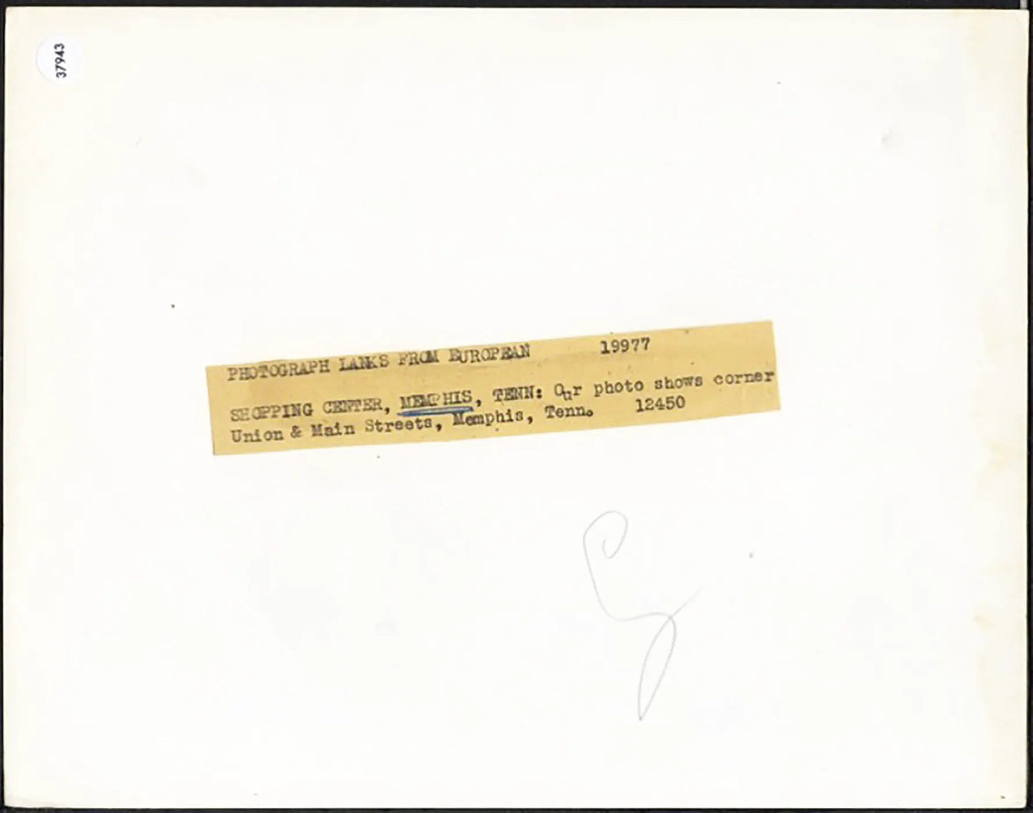 Union Street a Memphis anni 50 Ft 37943 - Stampa 20x15 cm - Farabola Stampa ai sali d'argento