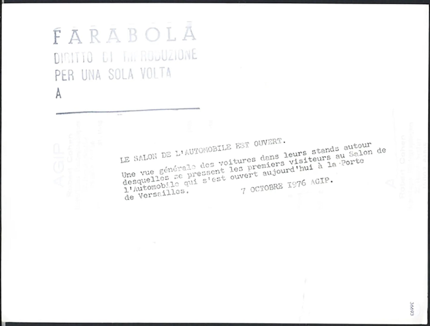 Veduta Salone Auto Parigi 1976 Ft 36693 - Stampa 24x18 cm - Farabola Stampa ai sali d'argento