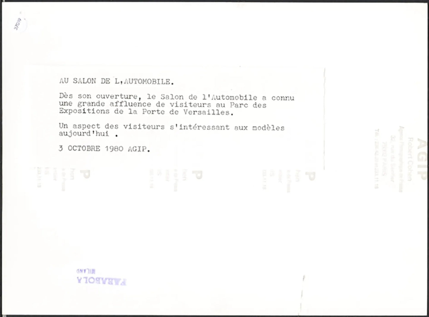 Veduta Salone Auto Parigi 1980 Ft 37019 - Stampa 24x18 cm - Farabola Stampa ai sali d'argento