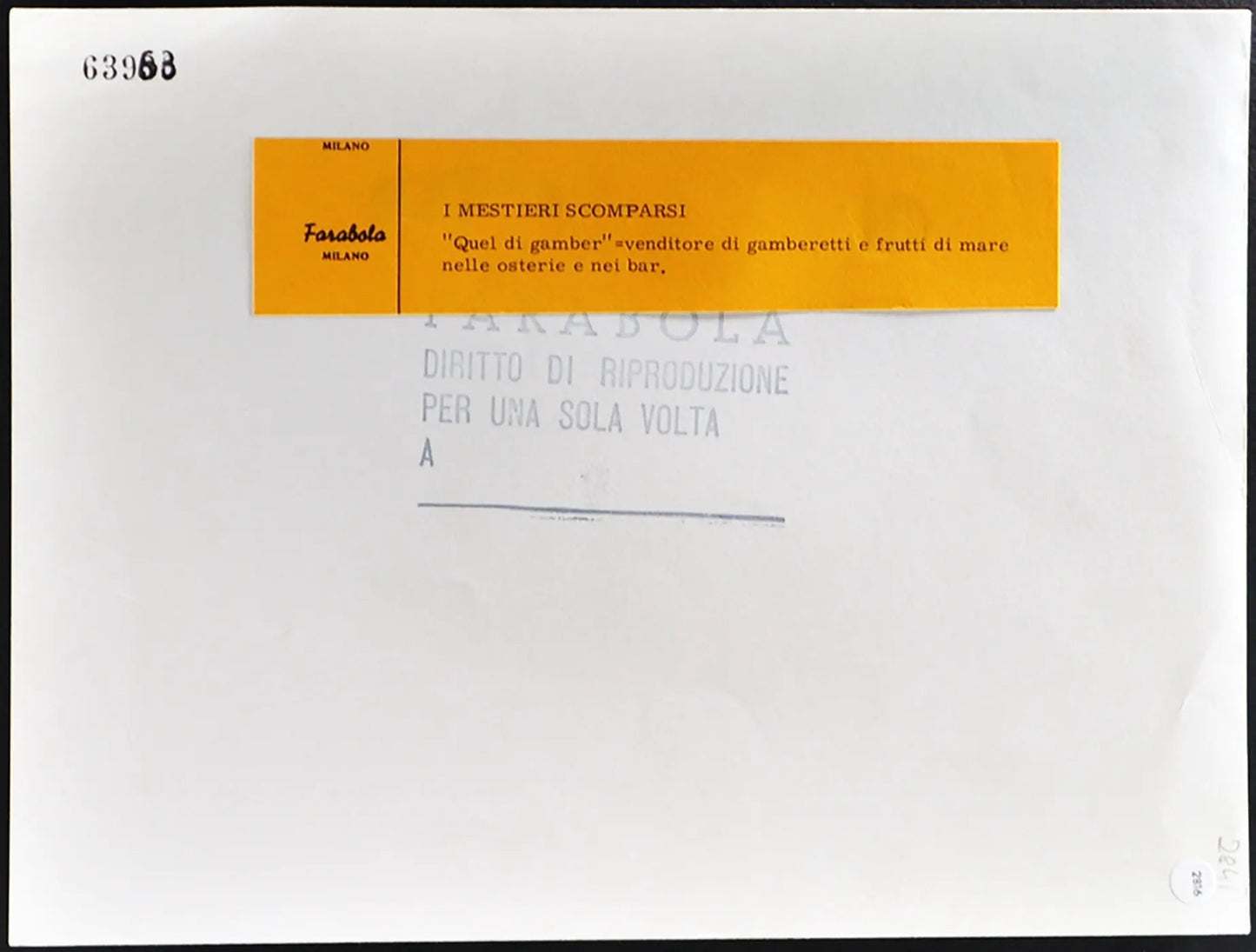 Venditore di gamberetti anni 50 Ft 2816 - Stampa 21x27 cm - Farabola Stampa ai sali d'argento