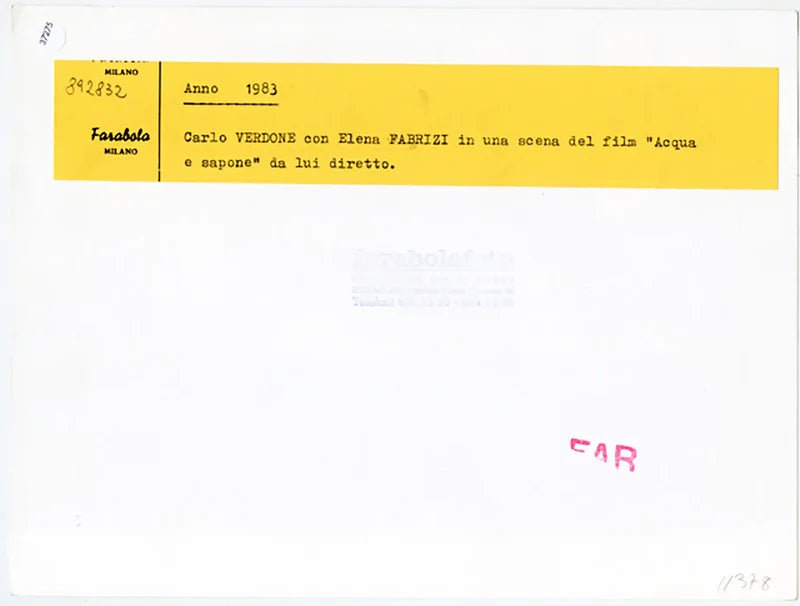 Verdone e sora Lella Acqua e Sapone 1983 Ft 37275 - Stampa 24x18 cm - Farabola Stampa ai sali d'argento