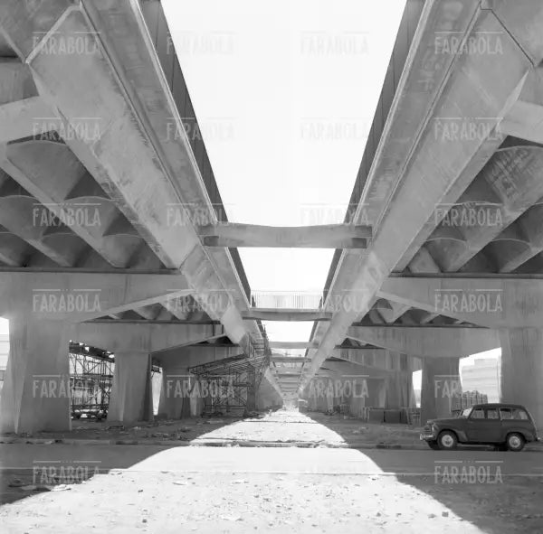 Via Olimpica in costruzione, Roma, 1960 - Farabola Immagine digitale