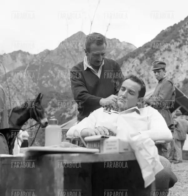 Vittorio Gassman sul set del film La Grande Guerra, 1959 - Farabola Immagine digitale