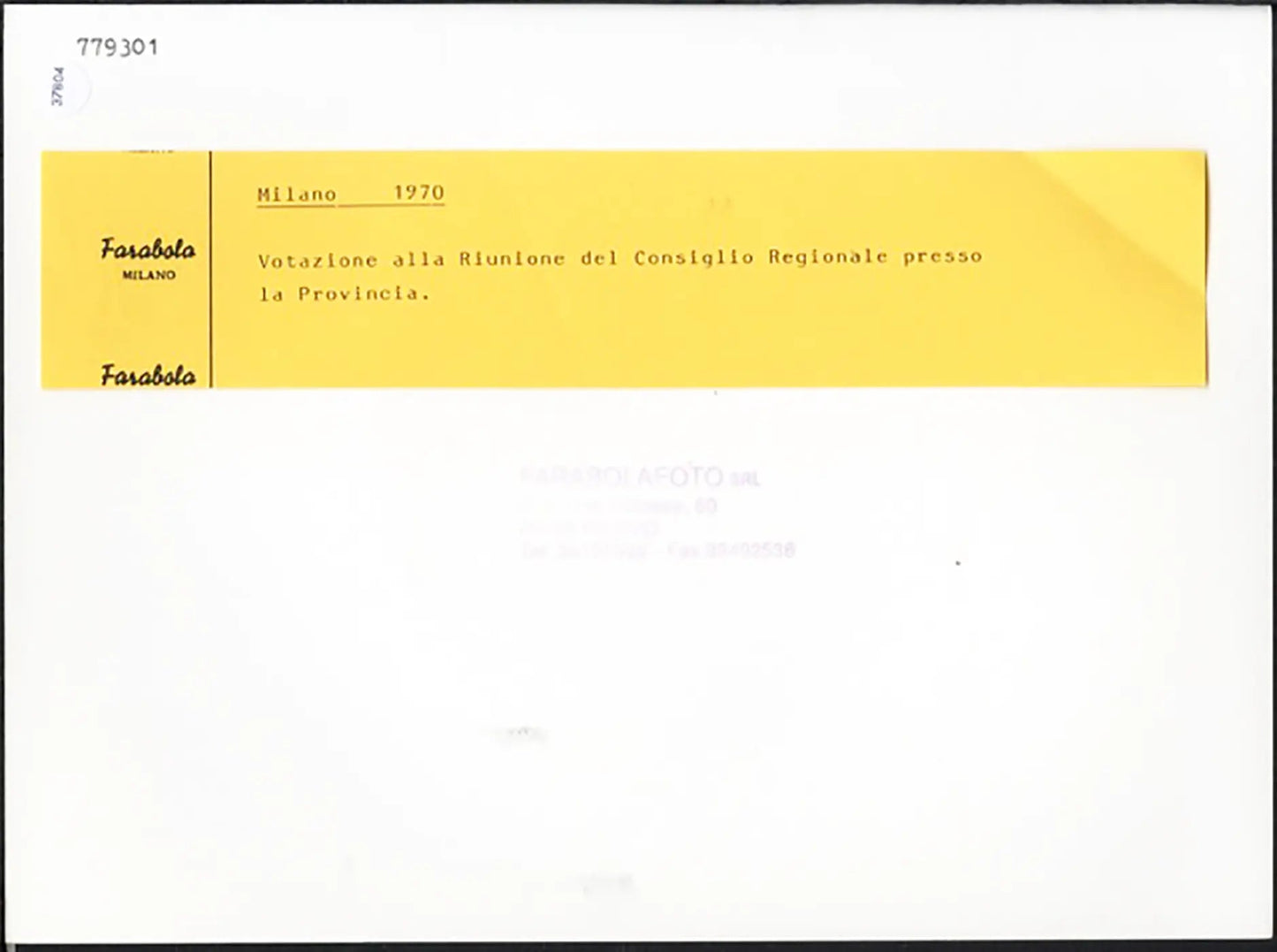 Votazione in Consiglio Regionale Milano 1970 Ft 37804 - Stampa 24x18 cm - Farabola Stampa ai sali d'argento