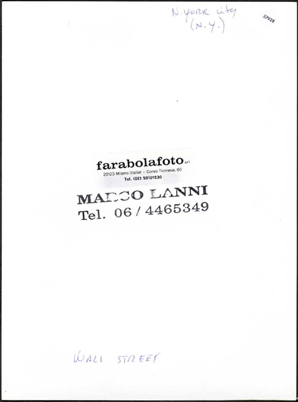 Wall Street a New York anni 90 Ft 37928 - Stampa 24x18 cm - Farabola Stampa ai sali d'argento