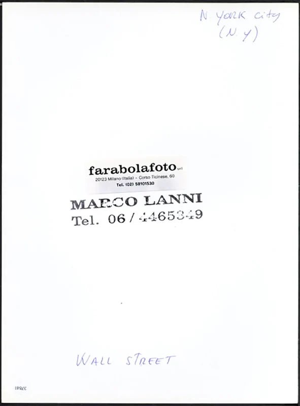 Wall Street New York anni 90 Ft 37681 - Stampa 24x18 cm - Farabola Stampa ai sali d'argento