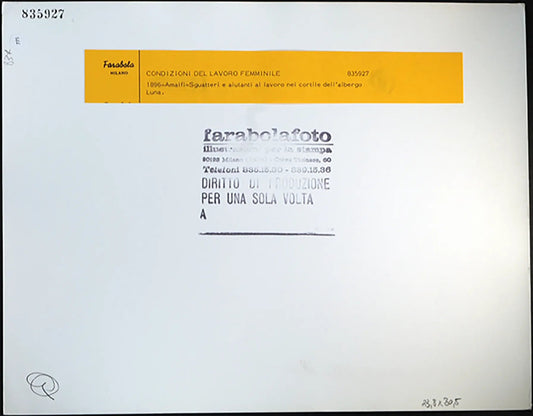 Amalfi Lavoratori albergo Luna 1896 Ft 775 - Stampa 30x24 cm - Farabola Stampa ai sali d'argento